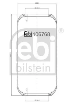Подушка пневмопідвіски TRUCK TYЈ IVECO BEZ PODSTAWY FEBI 106768