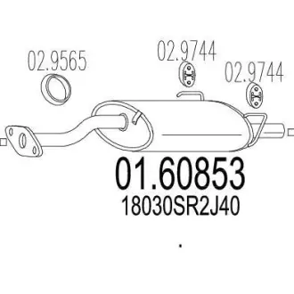 Глушник вихлопних газів (кінцевий) MTS 0160853