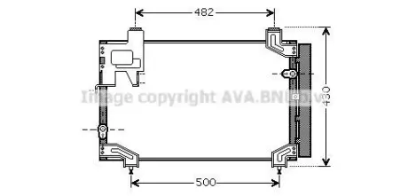Конденсатор кондиціонера (з осушувачем) TOYOTA AVENSIS, COROLLA VERSO 2.0D 04.03-03.09 QUALITY COOLING AVA TO5394D