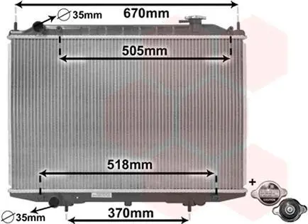Радіатор охолодження NISSAN PICKUP D22-NP300 98+ VAN WEZEL 13002302
