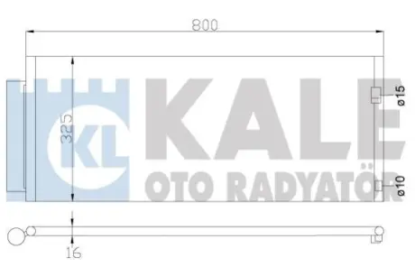 KALE HONDA Радіатор кондиціонера (конденсатор) JAZZ III 1.2, 1.3 08-, CR-Z 1.5 10-, INSIGHT 1.3 09- KALE OTO RADYATOR 342970