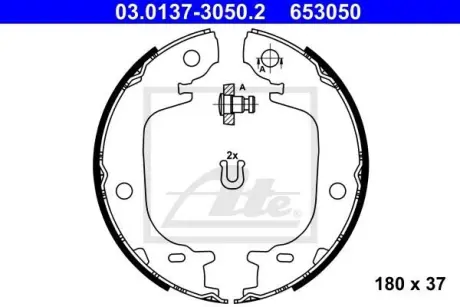 Гальмівна колодка TOYOTA PRIUS PLUS 1.8H 05.11- ATE 03013730502