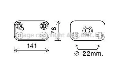 Радиатор масляный КПП X5 E53 (00-) AVA BW3406