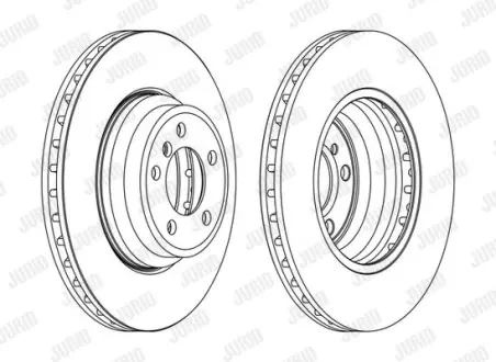 Гальмівний диск пер. BMW 5 (E60) 01-/6 04-/7 01- JURID 563078JC-1