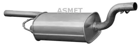 Глушник системи випуску (середній) ASMET 07134