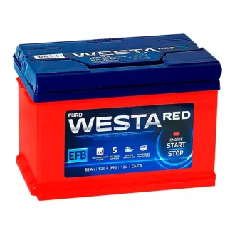 Аккумулятор 63Ач 620A EFB (Start-Stop) WESTA WEFB630