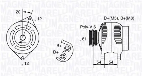 Генератор MAGNETI MARELLI 063321826010