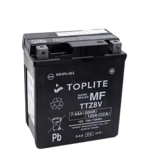Мото Аккумулятор 7Ah TOPLITE TTZ8V
