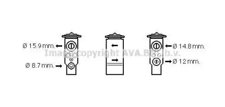 Клапан розширювання AVA MT1253