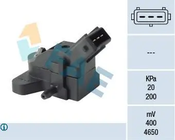 Датчик тиску у впускному колекторі (3 pin) HONDA ACCORD VI, LAND ROVER FREELANDER I, MG MG ZS, ROVER 200 II, 25 I, 400 II, 45 I 2.0D 05.95-10.06 FAE 15131