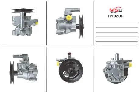 Насос ГУР відновлений Hyundai Accent 00-06, Hyundai Coupe 02-09, Hyundai Elantra XD 00-06 Rebuilding MSG HY020R