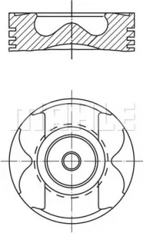 Поршень 83,26 MERCEDES C T-MODEL (S203), C T-MODEL (S204), C (W203), C (W204), CLK (A209), CLK (C209), CLS (C219), E T-MODEL (S211), E (W211), G (W463), GL (X164), GLK (X204) 3.0D 01.05-06.15 MAHLE MAHLE\KNECHT 0052301 (фото 1)