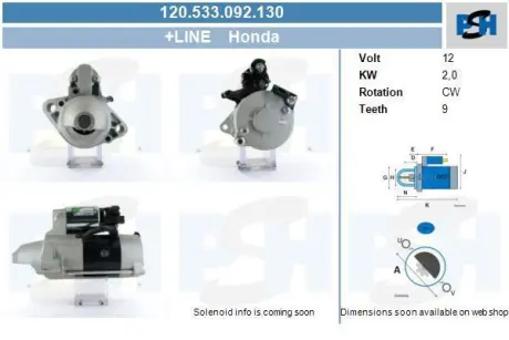 Стартер CV PSH 120533092130