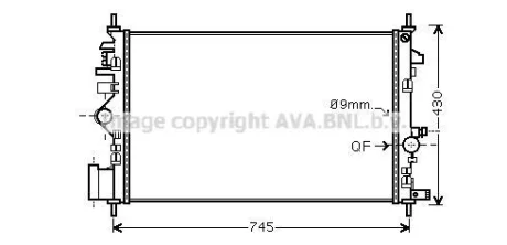 Радіатор, охолодження двигуна QUALITY COOLING AVA OL2468