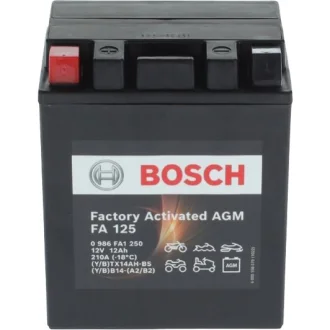 Аккумулятор 6 CT-12-L Factory Activated AGM 0986FA1250 BOSCH DSC0986FA1250