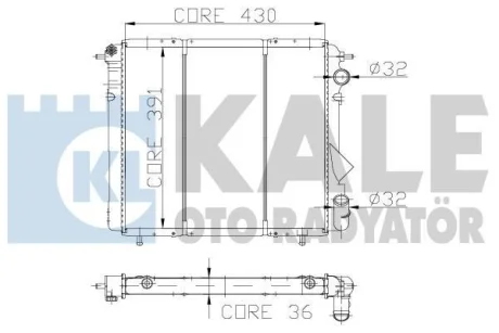 KALE RENAULT Радиатор охлаждения R19 I,II 1.4/1.7/1.9D 88-95 KALE OTO RADYATOR 108600