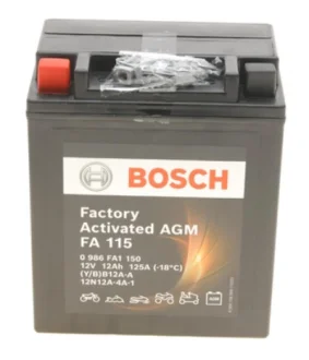Аккумуляторная батарея 12Ah/125A (134х81х160/+L/B0) (мото) Factory Activated AGM(0986FA1150) BOSCH DSC0986FA1150