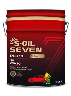 SEVEN RED #9 SP 0W20 20л синтетическое, для бензиновых двигателей SEVEN S-OIL SRSP02020