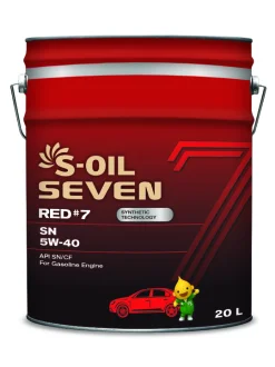 SEVEN RED #9 SN 5W40 20л синтетическое, для бензиновых двигателей SEVEN S-OIL SNR54020