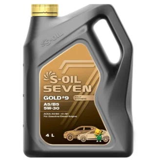 Моторное масло SEVEN GOLD #9 A5/B5 5W-30 синтетическое 4 л S-OIL SNGFE5304