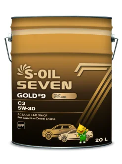 SEVEN GOLD #9 C3 5W30 20л синтетическое, универсальное SEVEN S-OIL SNG53020