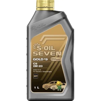 Моторное масло SEVEN GOLD #9 C5 0W-20 синтетическое 1 л S-OIL SGC50201