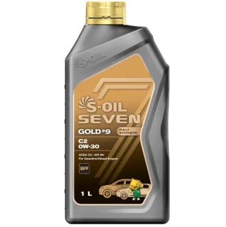 Моторное масло SEVEN GOLD #9 C2 0W-30 синтетическое 1 л S-OIL SGC20301