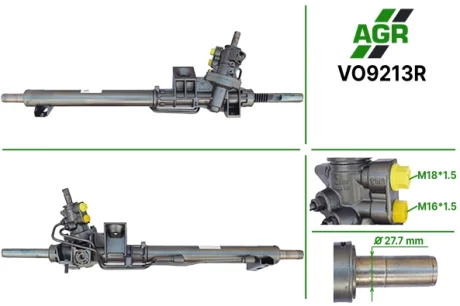 Рульова рейка з ГПК, відновлена, VOLVO S 80 1999-2006 AGR AUTOAGREGAT VO9213R