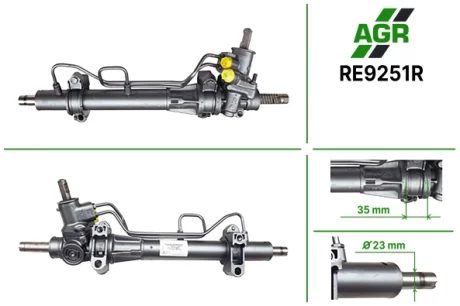 Рульова рейка з ГПК, відновлена, RENAULT Clio 1998-2005,RENAULT Symbol 2005- AGR AUTOAGREGAT RE9251R