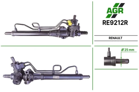 Рульова рейка з ГПК, відновлена, RENAULT CLIO 90-98 AGR AUTOAGREGAT RE9212R