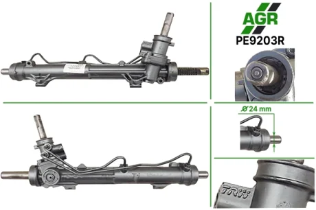 Рульова рейка з ГПК, відновлена, PEUGEOT 206 1998-2009 TRW AGR AUTOAGREGAT PE9203R