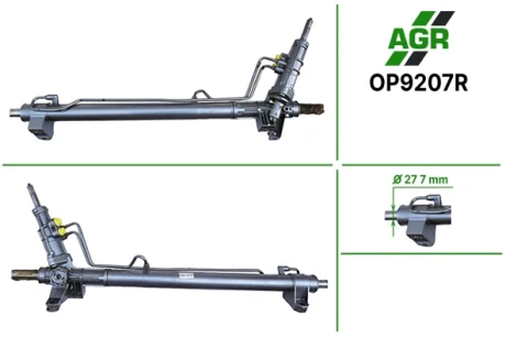 Рульова рейка з ГПК, відновлена, NISSAN INTERSTAR 02-10, OPEL MOVANO 99-10, RENAULT MASTER 98-10 AGR AUTOAGREGAT OP9207R