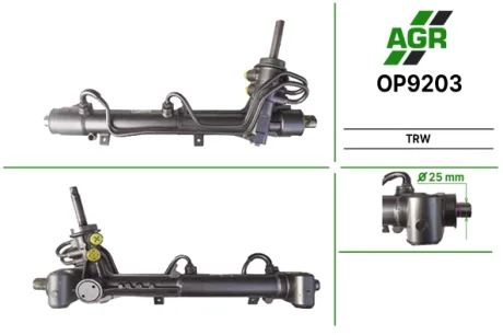Рульова рейка з ГПК, нова, OPEL ASTRA G 98-, OPEL ZAFIRA 98-05 AGR AUTOAGREGAT OP9203
