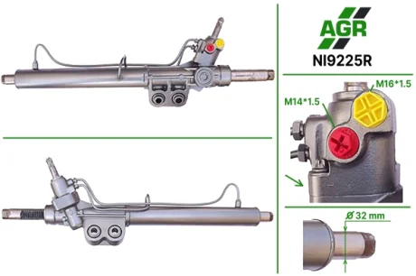 Рульова рейка з ГПК, відновлена, NISSA NAVARA 05-,NISSA PATHFINDER (R51) 08-10 AGR AUTOAGREGAT NI9225R