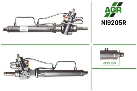 Рульова рейка з ГПК, відновлена, NISSAN BLUEBIRD 83-90, NISSAN MICRA K10 82-92 AGR AUTOAGREGAT NI9205R