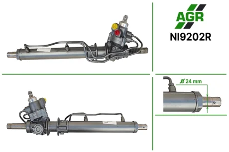 Рульова рейка з ГПК, відновлена, NISSAN Almera 1995-2000 AGR AUTOAGREGAT NI9202R
