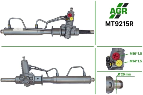 Рульова рейка з ГПК, відновлена, MITSUBISHI Space Runner 1991-1999,MITSUBISHI Space Wagon 1991-19 AGR AUTOAGREGAT MT9215R