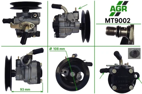 Насос ГПК з механічним приводом, новий, MITSUBISHI Galant 1988-1992 AGR AUTOAGREGAT MT9002