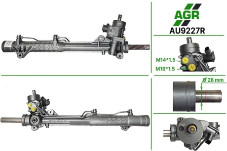Рульова рейка з ГПК, відновлена, AUDI A6 2005-2011,AUDI A6 2011-,AUDI S6 2005-2011,AUDI S6 2011- AGR AUTOAGREGAT AU9227R