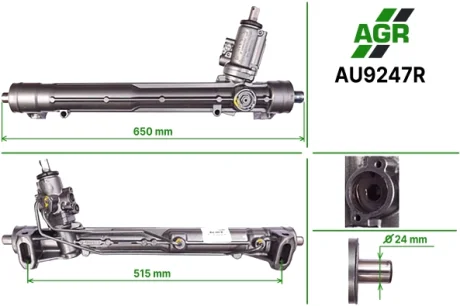 Рульова рейка з ГПК, відновлена, AUDI A4 2008-,AUDI A5 2008- AGR AUTOAGREGAT AU9247R