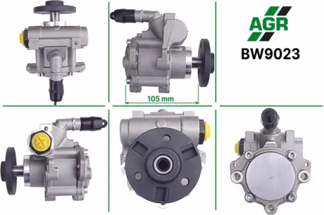 Насос ГПК з механічним приводом, новий, BMW 5 (E60) 05-10,BMW 1 (E81) 05-12,BMW 3 (E90) 05-11,BMW 3 AGR AUTOAGREGAT BW9023