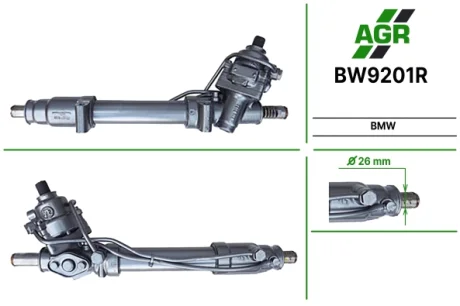 Рульова рейка з ГПК, відновлена, BMW 3 E-30 1982-1992 AGR AUTOAGREGAT BW9201R