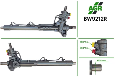 Рульова рейка з ГПК, відновлена, MINI MINI 06.01-09.06;MINI MINI кабрио 07.04-11.07 AGR AUTOAGREGAT BW9212R
