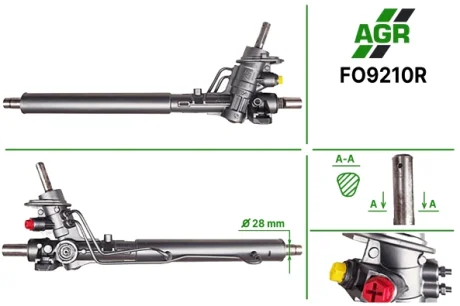 Рульова рейка з ГПК, відновлена, FORD GALAXY (WGR) 95-00;SEAT ALHAMBRA (7V8, 7V9) 96-00 AGR AUTOAGREGAT FO9210R
