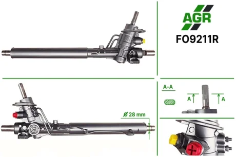 Рульова рейка з ГПК, відновлена, VW Sharan 2000-,SEAT Alhambra 2002-,FORD Galaxy 2000-2006 AGR AUTOAGREGAT FO9211R
