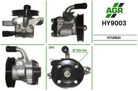 Насос ГПК з механічним приводом, новий, HYUNDAI COUPE 96-02,ELANTRA 00-06,ELANTRA 00-06,HYUNDAI MAT AGR AUTOAGREGAT HY9003