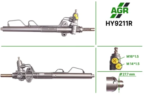 Рульова рейка з ГПК, відновлена, HYUNDAI SONATA 99-04,GRANDEUR 99-04, OPTIMA 00-05,KIA MAGENTIS 0 AGR AUTOAGREGAT HY9211R