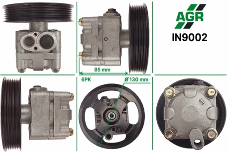 Насос ГПК з механічним приводом, новий, INFINITI EX35 J50 2007-2012,INFINITI FX35 2003-2008 AGR AUTOAGREGAT IN9002