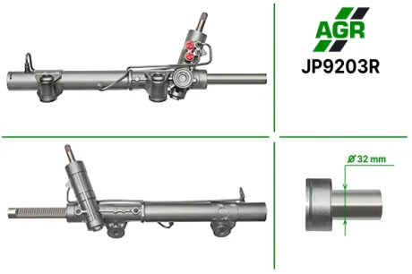 Рульова рейка з ГПК, відновлена, JEEP CHEROKEE (KJ) 01-08, JEEP LIBERTY 01-06 AGR AUTOAGREGAT JP9203R