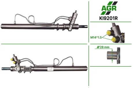 Рульова рейка з ГПК, відновлена, KIA Carnival 1 99-01 AGR AUTOAGREGAT KI9201R